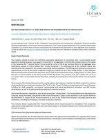 LUCARA PROVIDES UPDATE ON PREVIOUSLY ANNOUNCED PRIVATE PLACEMENT